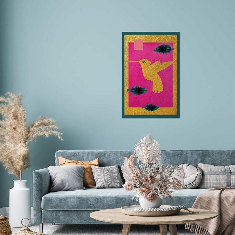 Poster - Golden Hummingbird in Poster e stampe Collezione Casa - Trebisacce, commercioVirtuoso.it