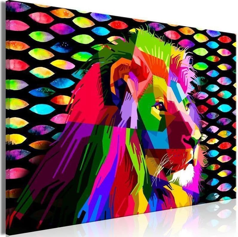 Quadro  Rainbow Lion (1 Part) Wide