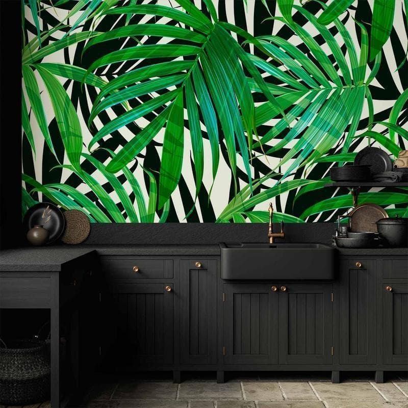 Fotomurale Tropical Leaves in Carta da parati Collezione Casa - Trebisacce, commercioVirtuoso.it