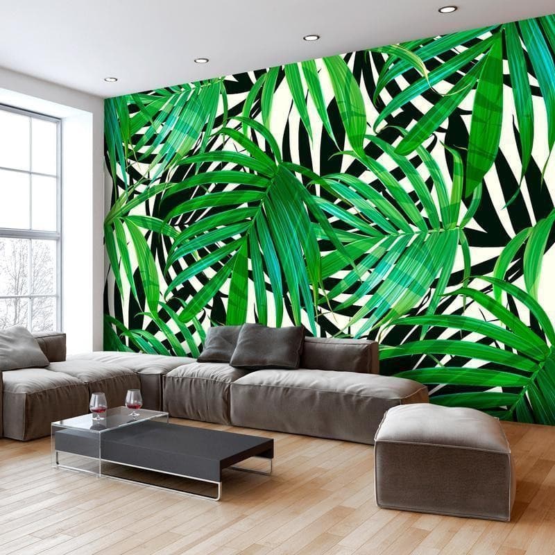 Fotomurale Tropical Leaves in Carta da parati Collezione Casa - Trebisacce, commercioVirtuoso.it