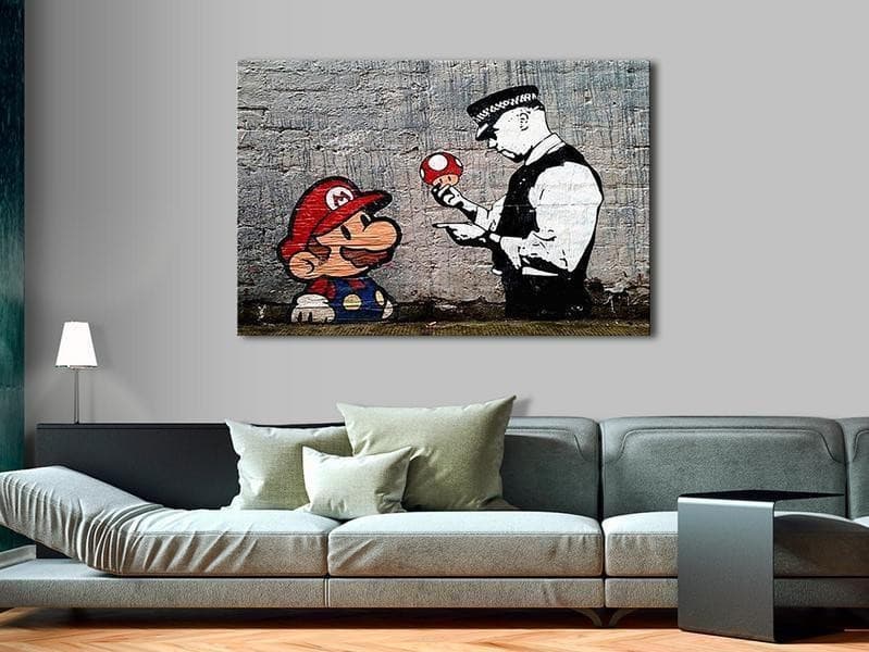 Quadro Mario and Cop by Banksy in Dipinti Collezione Casa - Trebisacce, commercioVirtuoso.it