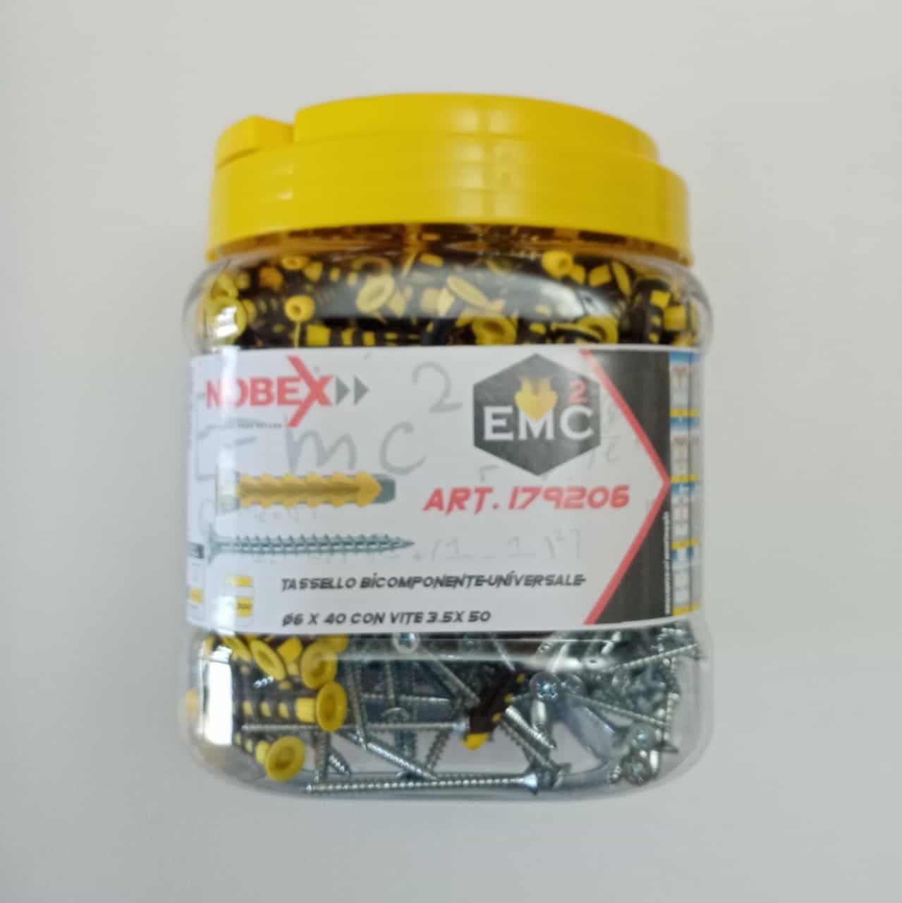 Nobex ECM2 tassello bimateriale universale da 6mm con vite - 300pz in Bulloni di espansione Aloiserw.com - Altomonte, commercioVirtuoso.it