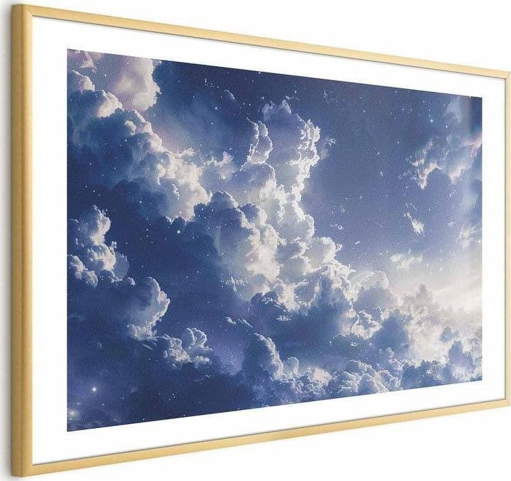 Poster - Starry Clouds and Soft Light Over a Corner of the Sky in Poster e stampe Collezione Casa - Trebisacce, commercioVirtuoso.it