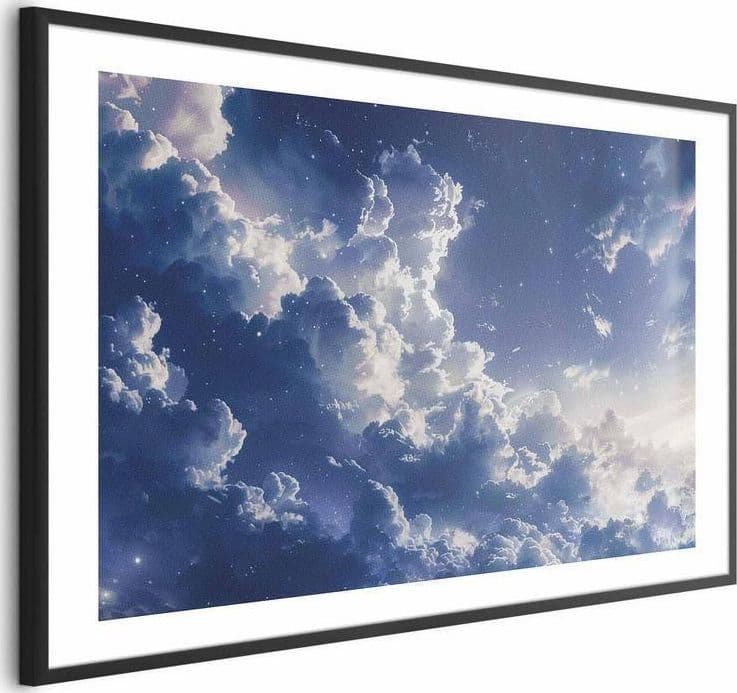 Poster - Starry Clouds and Soft Light Over a Corner of the Sky in Poster e stampe Collezione Casa - Trebisacce, commercioVirtuoso.it