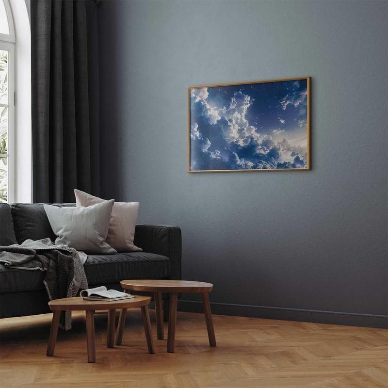 Poster - Starry Clouds and Soft Light Over a Corner of the Sky in Poster e stampe Collezione Casa - Trebisacce, commercioVirtuoso.it