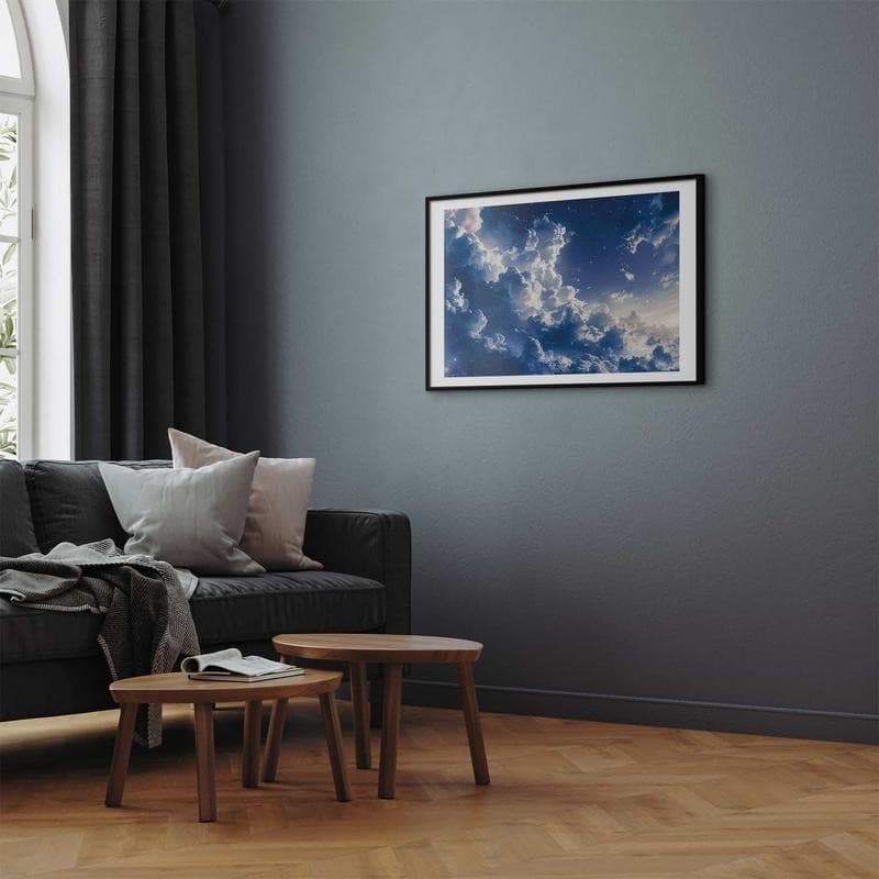 Poster - Starry Clouds and Soft Light Over a Corner of the Sky in Poster e stampe Collezione Casa - Trebisacce, commercioVirtuoso.it