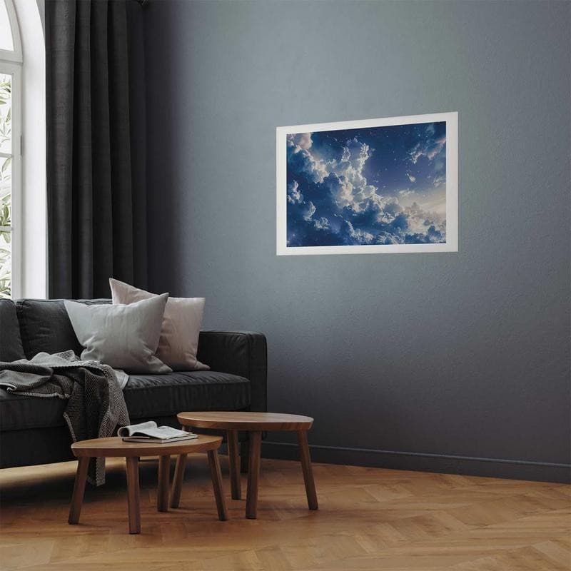 Poster - Starry Clouds and Soft Light Over a Corner of the Sky in Poster e stampe Collezione Casa - Trebisacce, commercioVirtuoso.it