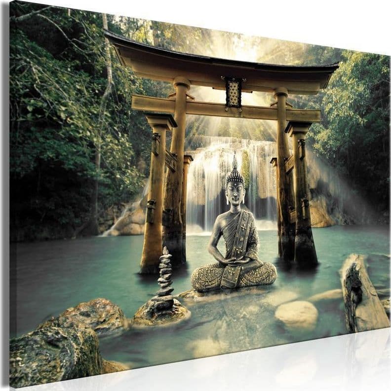 Quadro Buddha Smile (1 Part) Wide in Poster e stampe Collezione Casa - Trebisacce, commercioVirtuoso.it