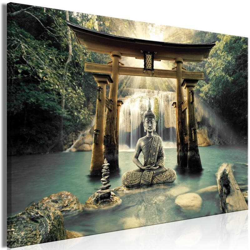 Quadro Buddha Smile (1 Part) Wide in Poster e stampe Collezione Casa - Trebisacce, commercioVirtuoso.it