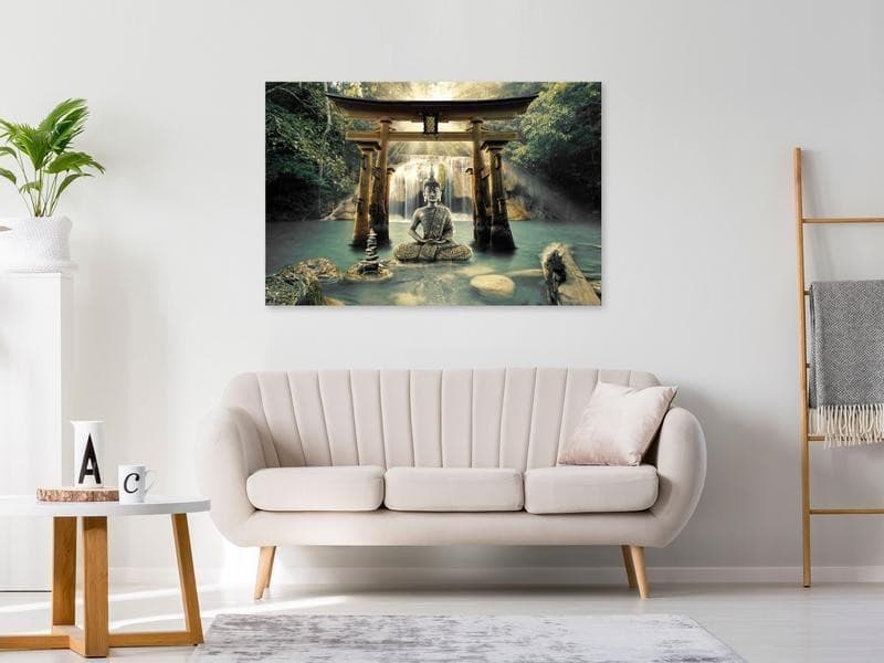 Quadro Buddha Smile (1 Part) Wide in Poster e stampe Collezione Casa - Trebisacce, commercioVirtuoso.it