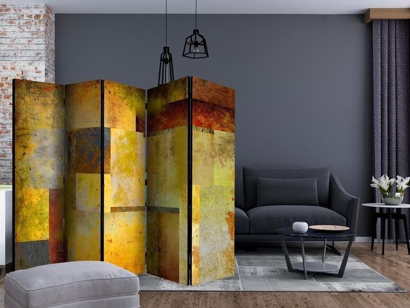 Paravento Orange Hue of Art Expression II [Room Dividers] in Paraventi Collezione Casa - Trebisacce, commercioVirtuoso.it