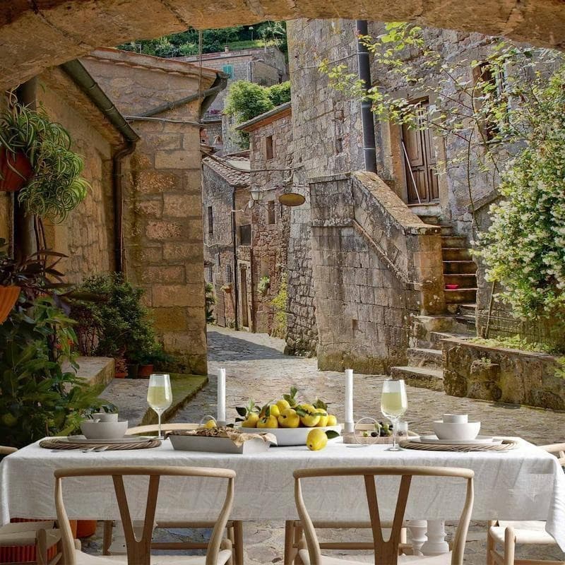Fotomurale Provincial alley in Tuscany in Carta da parati Collezione Casa - Trebisacce, commercioVirtuoso.it