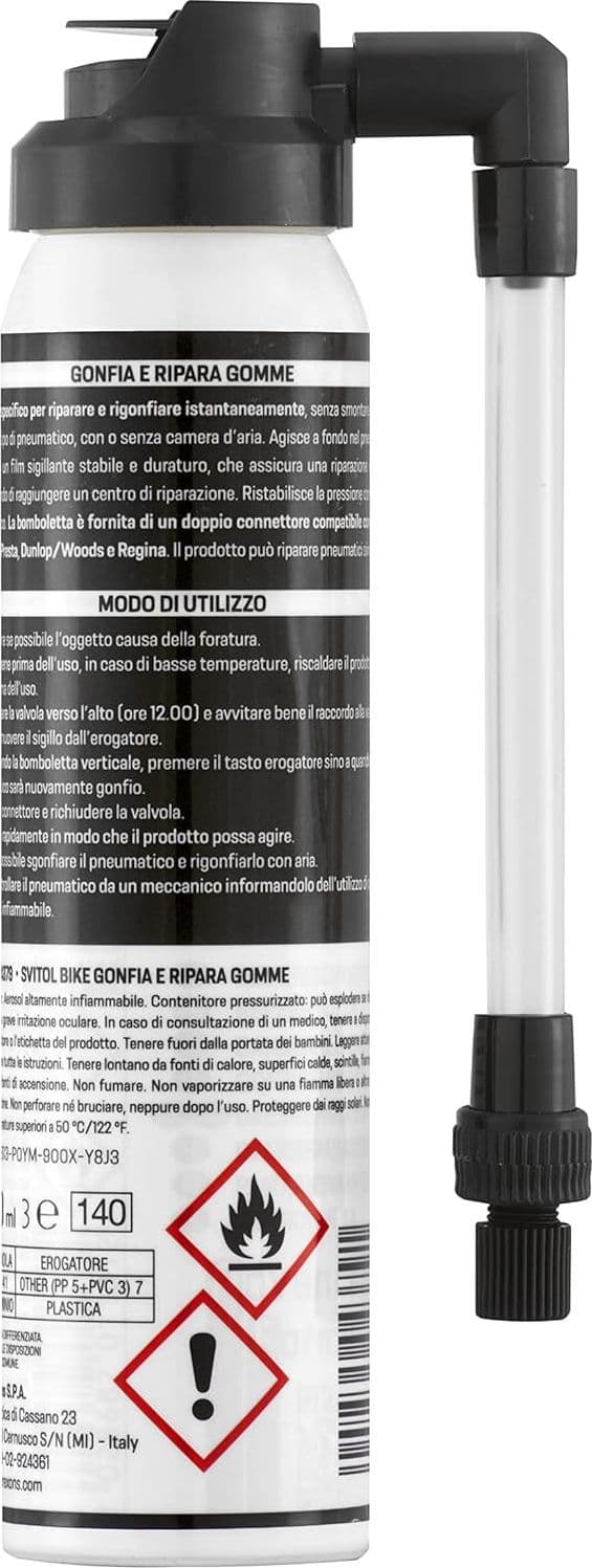 Svitol bike 100ml gonfia e ripara spray specifico per bici in Kit riparazione ruote Aloiserw.com - Altomonte, commercioVirtuoso.it