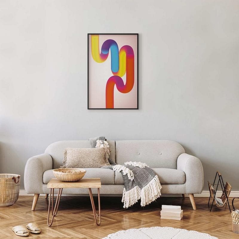 Poster - Rainbow Tubes - abstract illustration with colorful gradients in Poster e stampe Collezione Casa - Trebisacce, commercioVirtuoso.it