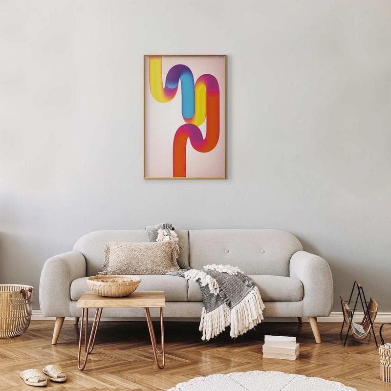 Poster - Rainbow Tubes - abstract illustration with colorful gradients in Poster e stampe Collezione Casa - Trebisacce, commercioVirtuoso.it