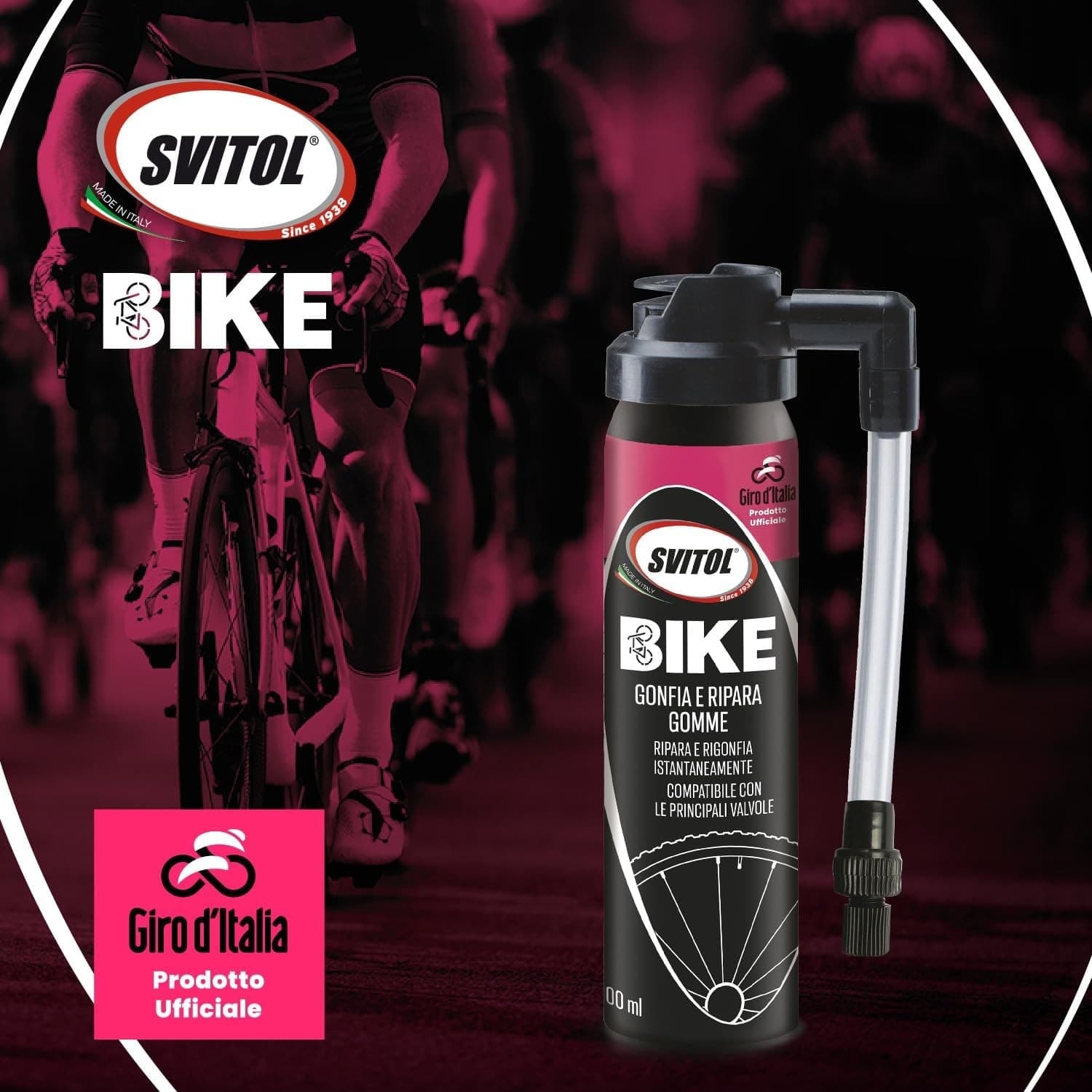 Svitol bike 100ml gonfia e ripara spray specifico per bici in Kit riparazione ruote Aloiserw.com - Altomonte, commercioVirtuoso.it