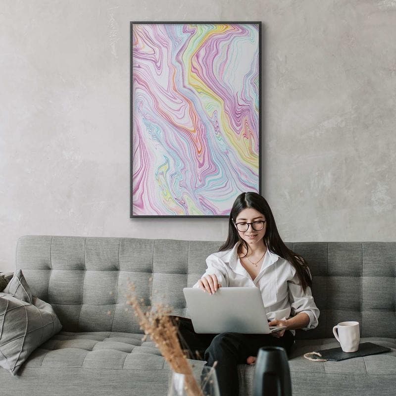 Poster - Colorful Dream - abstract shapes in pastel shades in Poster e stampe Collezione Casa - Trebisacce, commercioVirtuoso.it