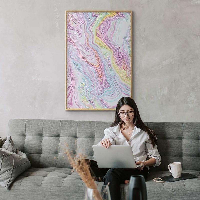 Poster - Colorful Dream - abstract shapes in pastel shades in Poster e stampe Collezione Casa - Trebisacce, commercioVirtuoso.it