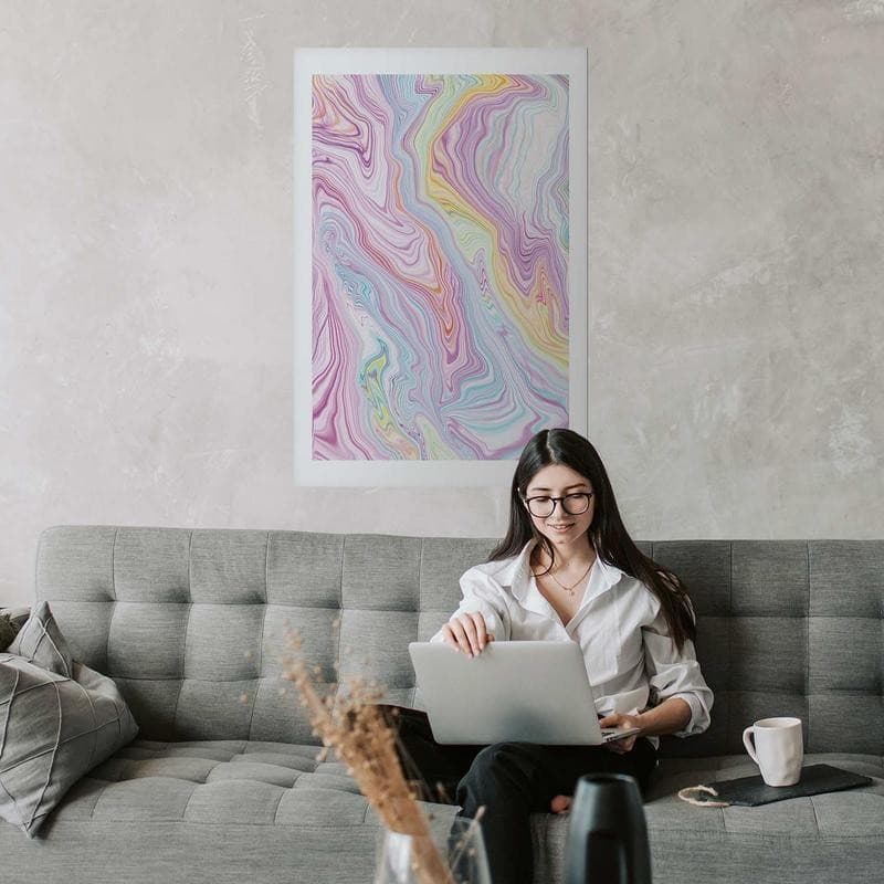 Poster - Colorful Dream - abstract shapes in pastel shades in Poster e stampe Collezione Casa - Trebisacce, commercioVirtuoso.it