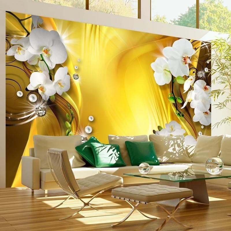 Fotomurale Orchid in Gold in Carta da parati Collezione Casa - Trebisacce, commercioVirtuoso.it