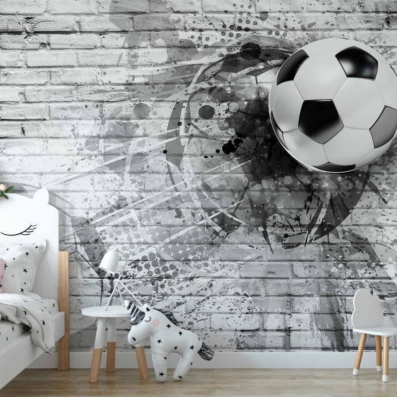 Carta da Parati Pallone nel Muro in Carta da parati Collezione Casa - Trebisacce, commercioVirtuoso.it