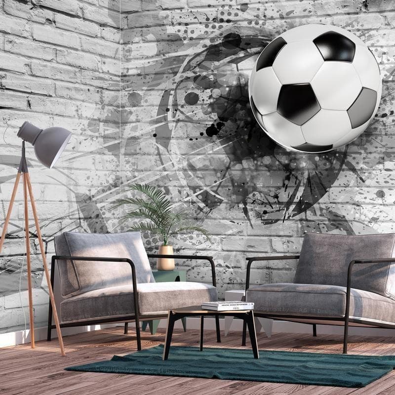 Carta da Parati Pallone nel Muro in Carta da parati Collezione Casa - Trebisacce, commercioVirtuoso.it