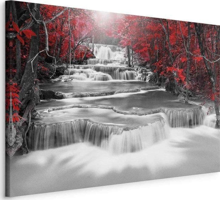 Quadro Cascade of Thoughts (1 Part) Wide Red in Poster e stampe Collezione Casa - Trebisacce, commercioVirtuoso.it