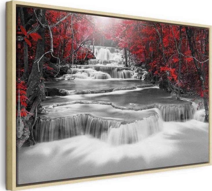 Quadro Cascade of Thoughts (1 Part) Wide Red in Poster e stampe Collezione Casa - Trebisacce, commercioVirtuoso.it