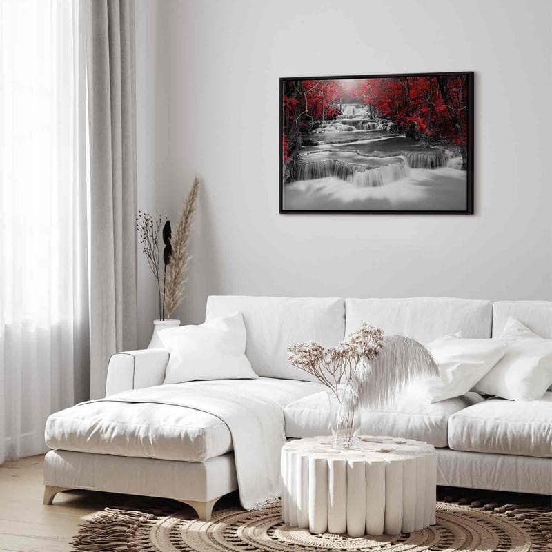 Quadro Cascade of Thoughts (1 Part) Wide Red in Poster e stampe Collezione Casa - Trebisacce, commercioVirtuoso.it