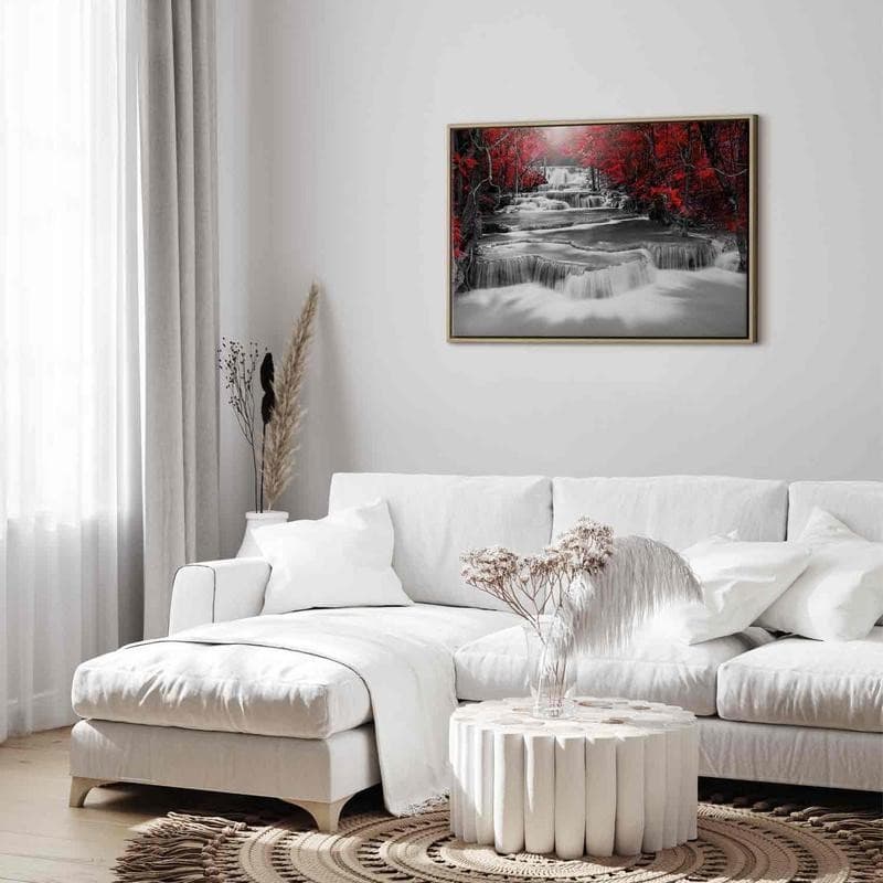 Quadro Cascade of Thoughts (1 Part) Wide Red in Poster e stampe Collezione Casa - Trebisacce, commercioVirtuoso.it