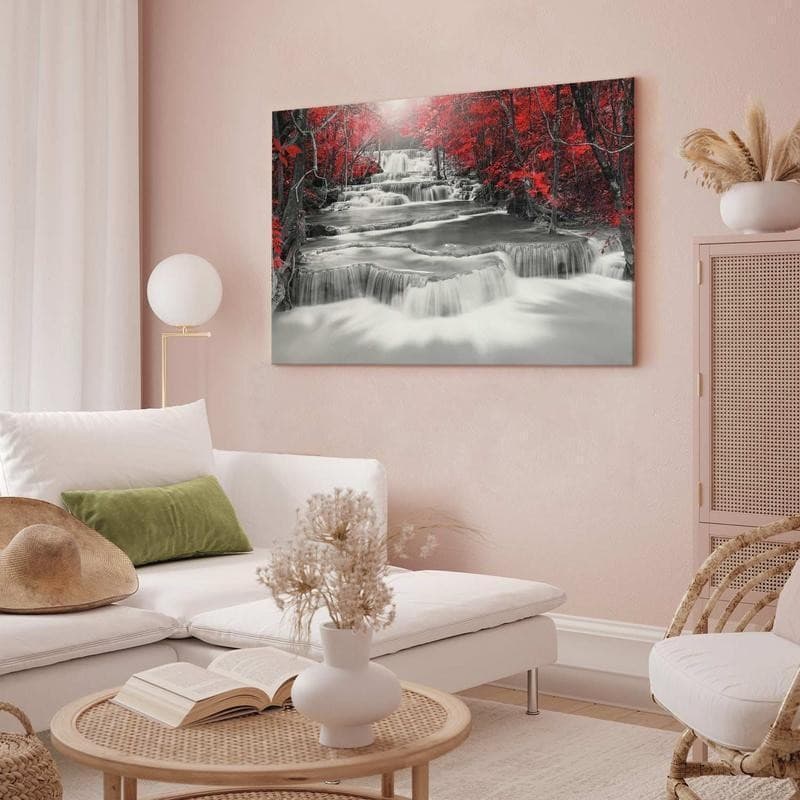 Quadro Cascade of Thoughts (1 Part) Wide Red in Poster e stampe Collezione Casa - Trebisacce, commercioVirtuoso.it