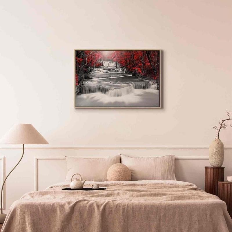 Quadro Cascade of Thoughts (1 Part) Wide Red in Poster e stampe Collezione Casa - Trebisacce, commercioVirtuoso.it