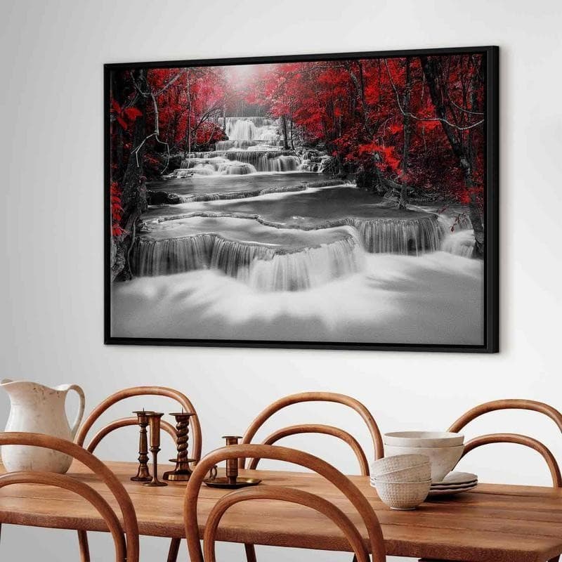 Quadro Cascade of Thoughts (1 Part) Wide Red in Poster e stampe Collezione Casa - Trebisacce, commercioVirtuoso.it