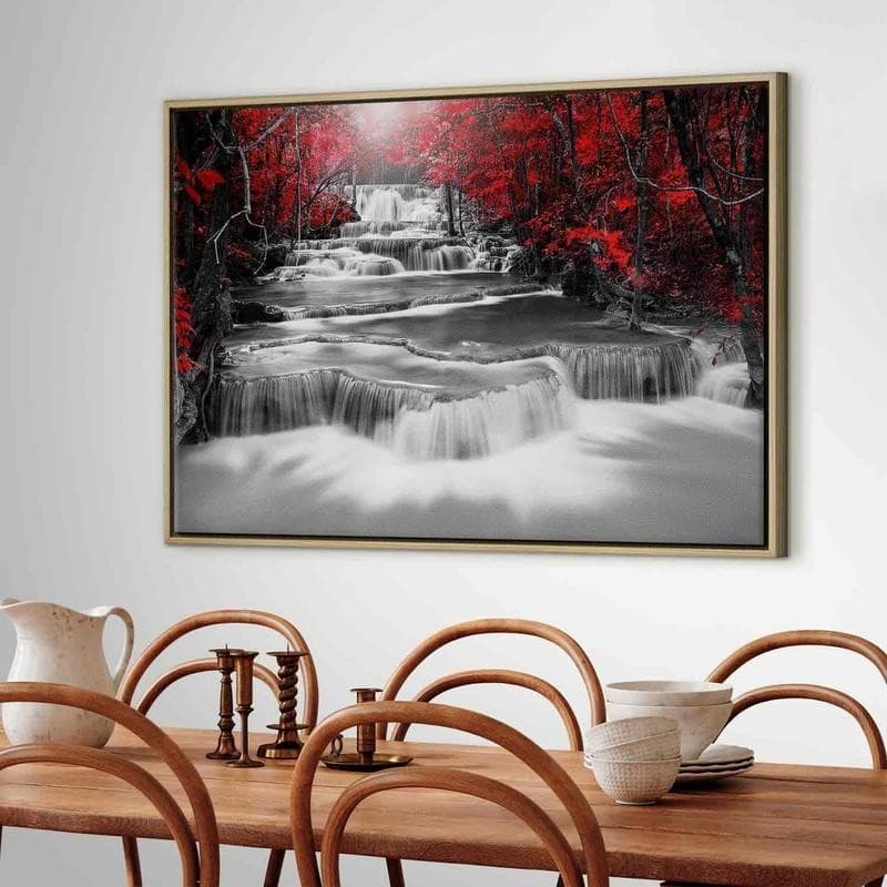 Quadro Cascade of Thoughts (1 Part) Wide Red in Poster e stampe Collezione Casa - Trebisacce, commercioVirtuoso.it