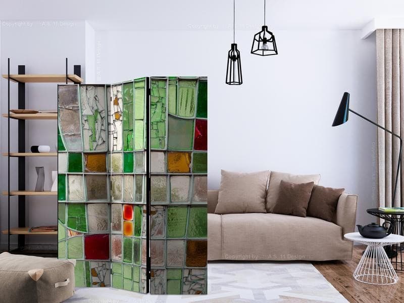 Paravento Emerald Stained Glass [Room Dividers] in Paraventi Collezione Casa - Trebisacce, commercioVirtuoso.it