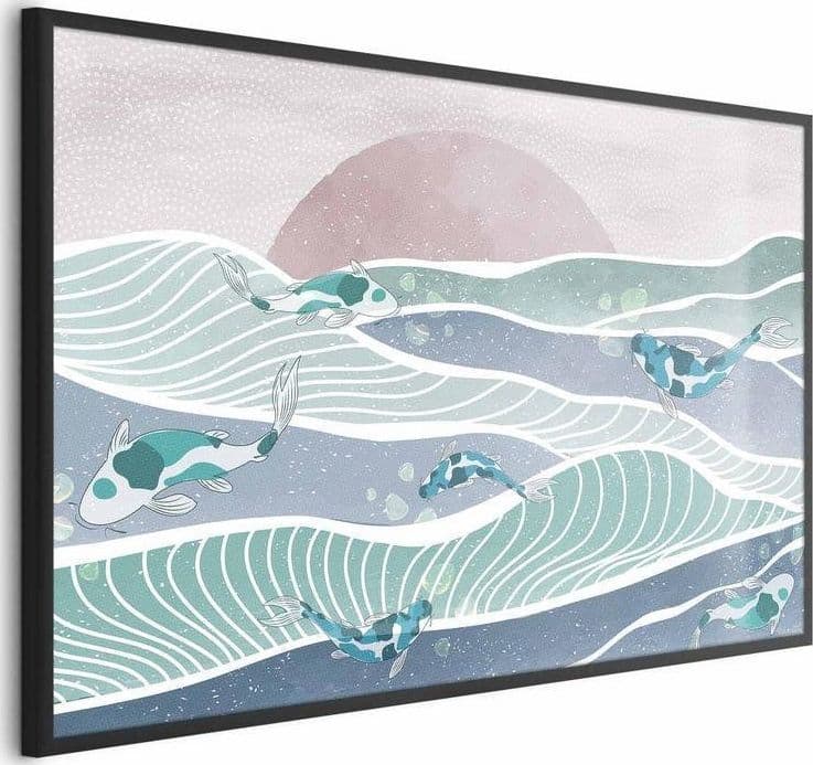 Poster - Fish on the Waves in Poster e stampe Collezione Casa - Trebisacce, commercioVirtuoso.it