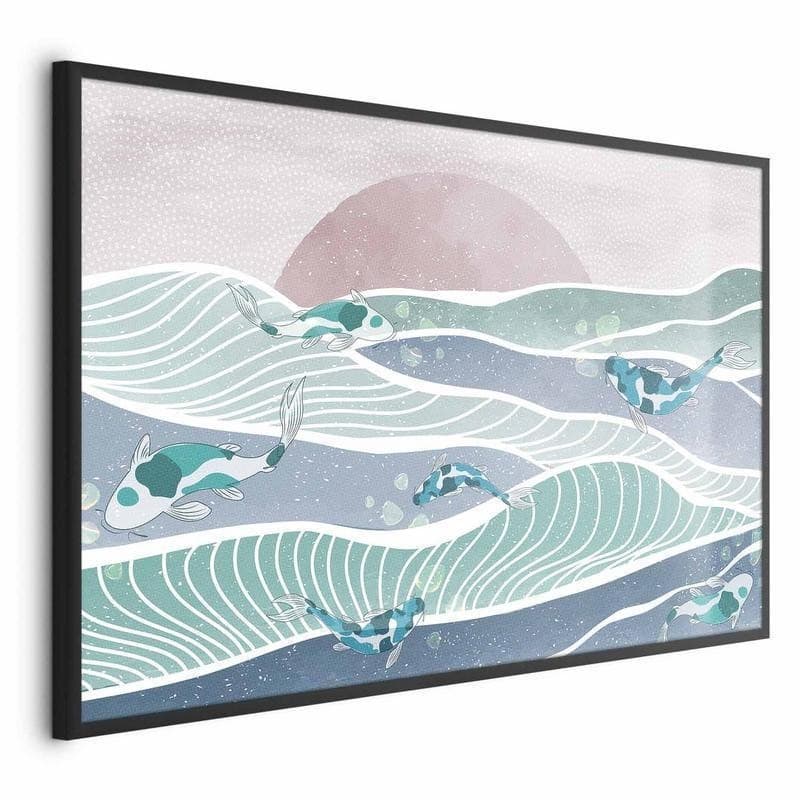 Poster - Fish on the Waves in Poster e stampe Collezione Casa - Trebisacce, commercioVirtuoso.it