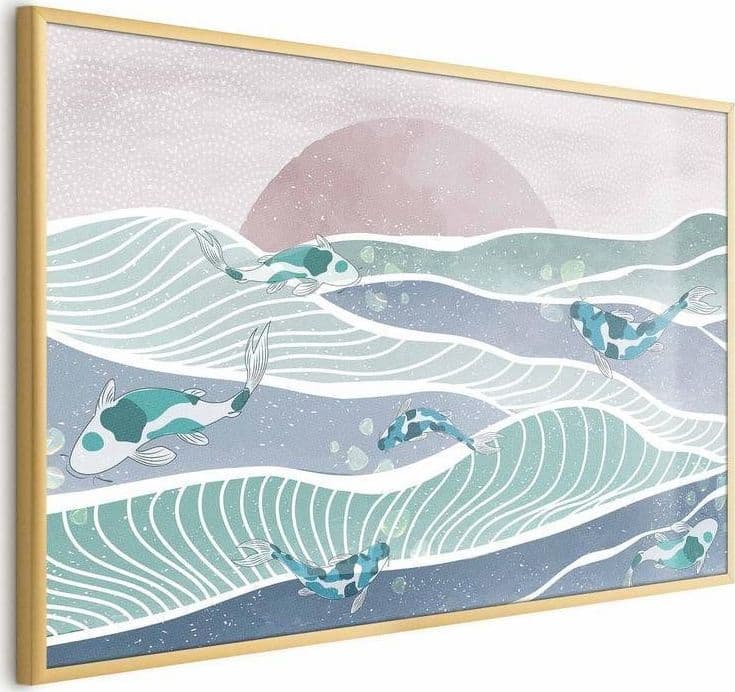 Poster - Fish on the Waves in Poster e stampe Collezione Casa - Trebisacce, commercioVirtuoso.it