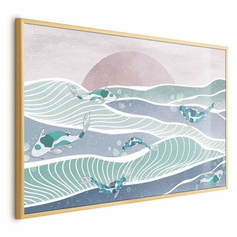 Poster - Fish on the Waves in Poster e stampe Collezione Casa - Trebisacce, commercioVirtuoso.it