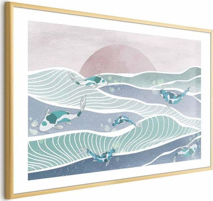 Poster - Fish on the Waves in Poster e stampe Collezione Casa - Trebisacce, commercioVirtuoso.it