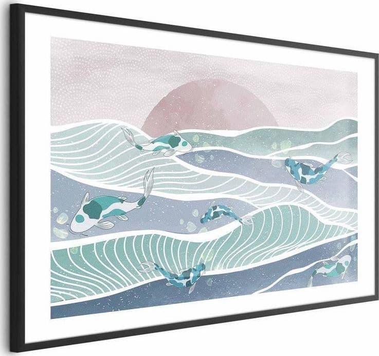Poster - Fish on the Waves in Poster e stampe Collezione Casa - Trebisacce, commercioVirtuoso.it