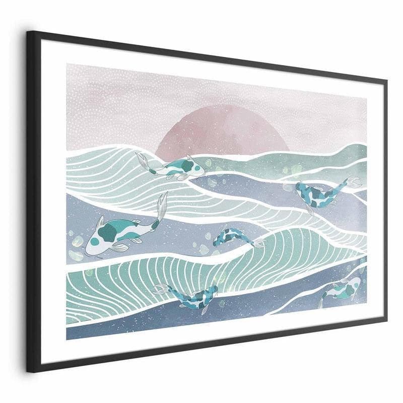 Poster - Fish on the Waves in Poster e stampe Collezione Casa - Trebisacce, commercioVirtuoso.it