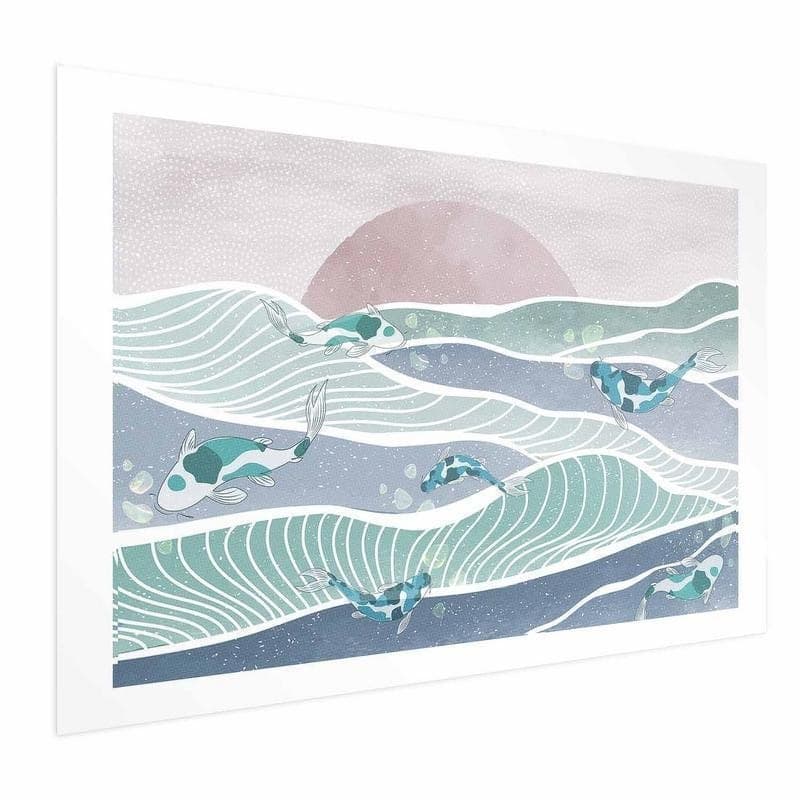Poster - Fish on the Waves in Poster e stampe Collezione Casa - Trebisacce, commercioVirtuoso.it