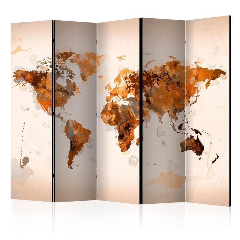 Paravento World in brown shades II [Room Dividers] in Paraventi Collezione Casa - Trebisacce, commercioVirtuoso.it
