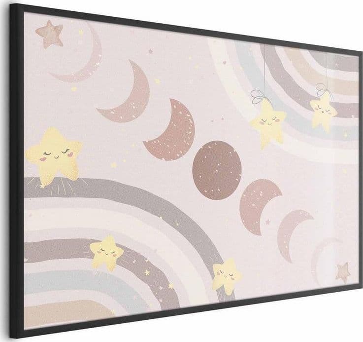 Poster - Phases of the Moon with a Rainbow in Poster e stampe Collezione Casa - Trebisacce, commercioVirtuoso.it