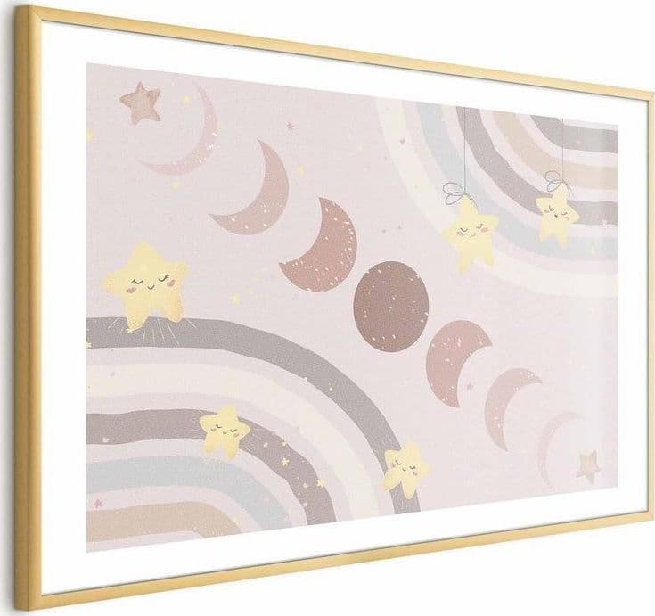Poster - Phases of the Moon with a Rainbow in Poster e stampe Collezione Casa - Trebisacce, commercioVirtuoso.it