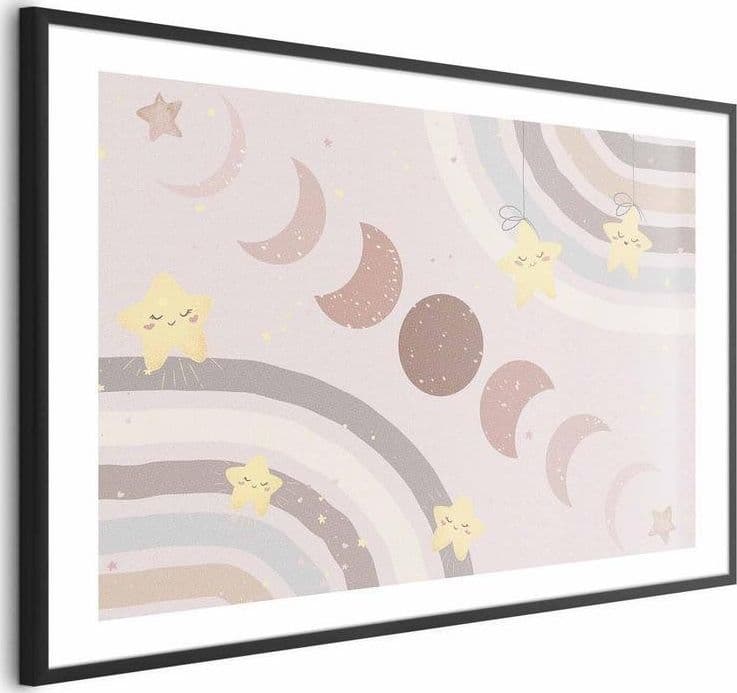 Poster - Phases of the Moon with a Rainbow in Poster e stampe Collezione Casa - Trebisacce, commercioVirtuoso.it