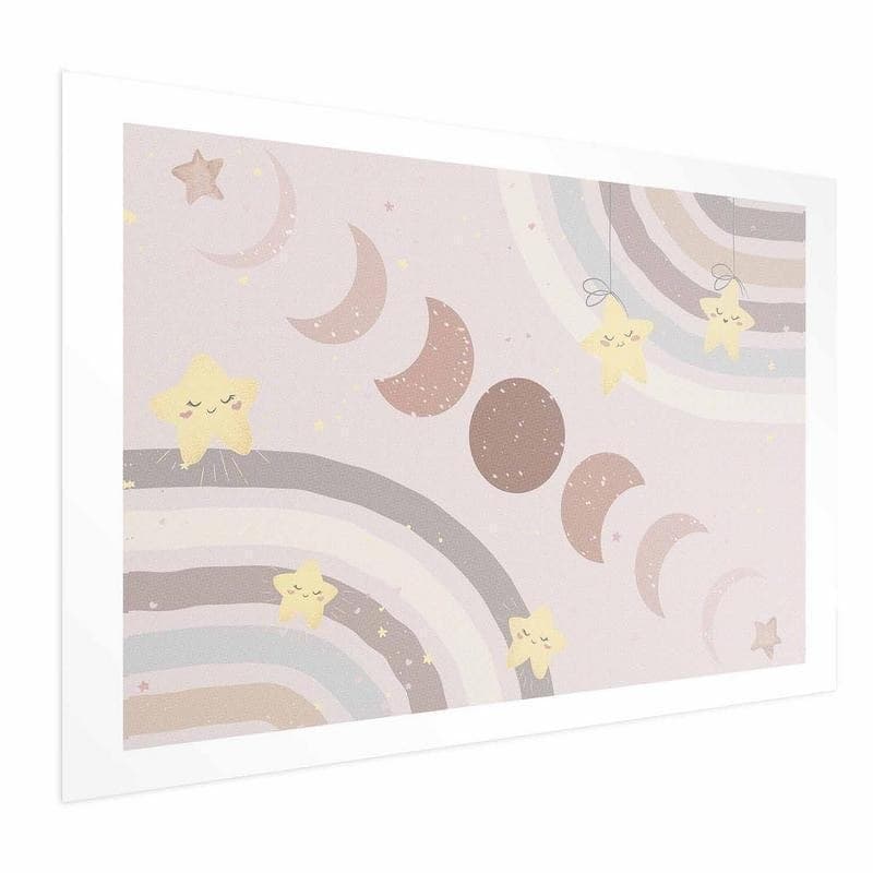 Poster - Phases of the Moon with a Rainbow in Poster e stampe Collezione Casa - Trebisacce, commercioVirtuoso.it