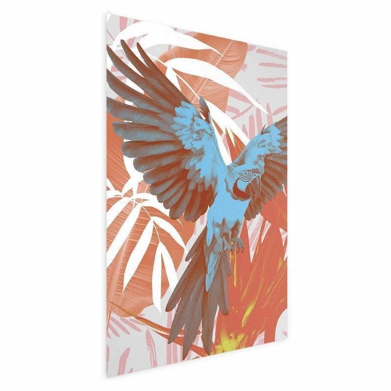 Poster - Exotic Wings - parrot among abstract leaf patterns in Poster e stampe Collezione Casa - Trebisacce, commercioVirtuoso.it