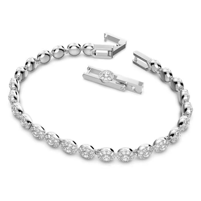 Swarovski  Bracciale Tennis Una Angelic Taglio Round, Bianco, Placcato rodio in Bracciali Alba Gioielli - Casoria, commercioVirtuoso.it